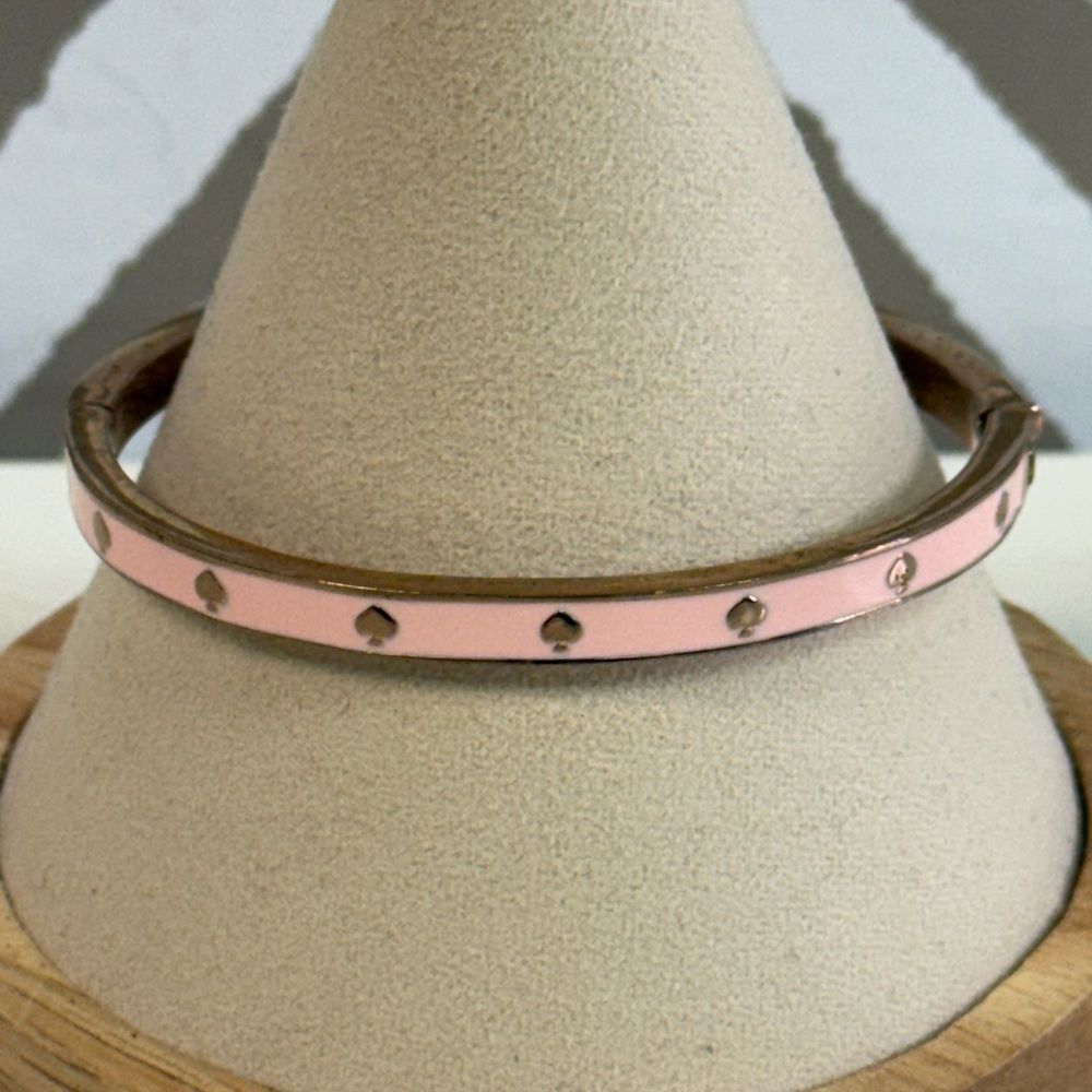 Kate Spade Spot The Spade Pink & Rose Gold Hinge Bracelet